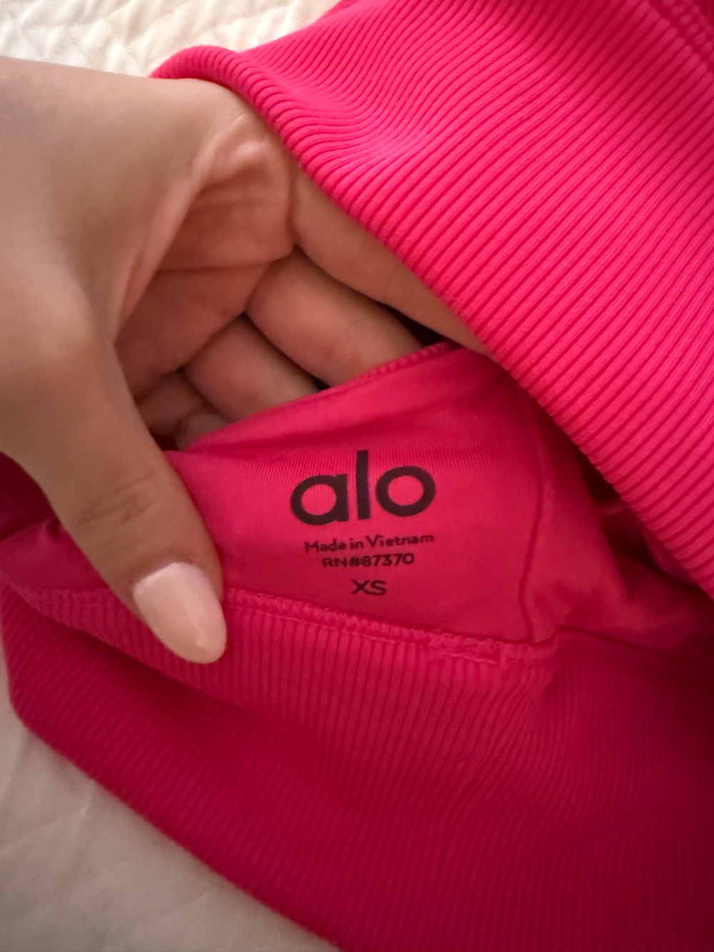 ALO Yoga Hot Pink Crisscross Sports Bra - Picture 3 of 3